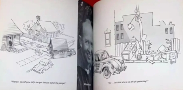 Volkswagen "Think small" VW Beetle Cartoon-Book 1967 (4886)